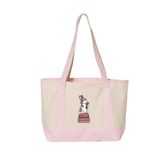 Book Bunnies Pink Tote
